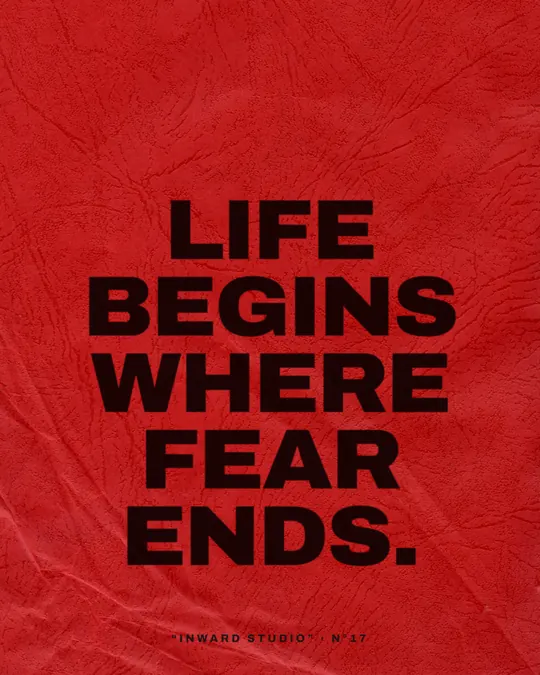 Post de Inward Studio: «Life begins where fear ends.»